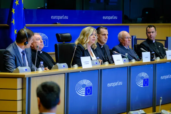 un momento della conferenza su Stepinac al Parlamento Europeo, tenutasi il 22 marzo / IT / GK