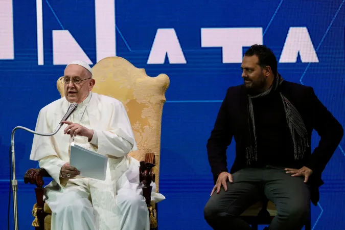 Papa Francesco, Stati Generali Natalità | Papa Francecso durante gli Stati generali della natalità, Auditorium della Conciliazione, Roma, 10 maggio 2024 | Daniel Ibanez / ACI Group