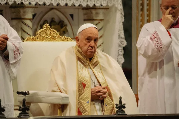 Papa Francesco durante la celebrazione in San Giovanni in Laterano per la solennità del Corpus Domini / Elizabeth Alva / ACI Group