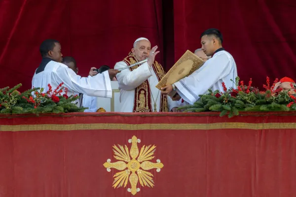 Papa Francesco durante l'Urbi et Orbi del Natale 2024 / Daniel Ibanez / ACI Group