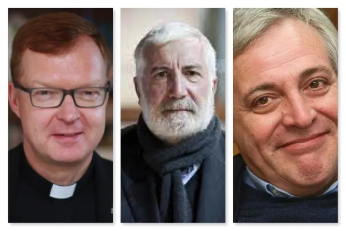 Nomine Diocesi di Roma | Da sx a dx: padre Hans Zollner, Monsignor Giuseppe Lorizio, padre Giulio Albanese | PD